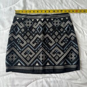 Lulus Embroidered Black Skirt